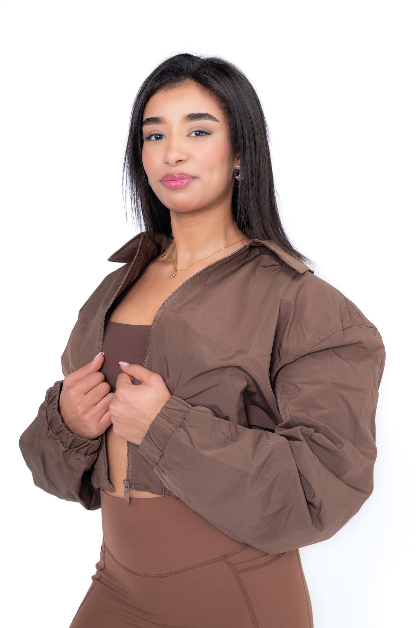 VESTE BOMBER COURTE ET OVERSIZE